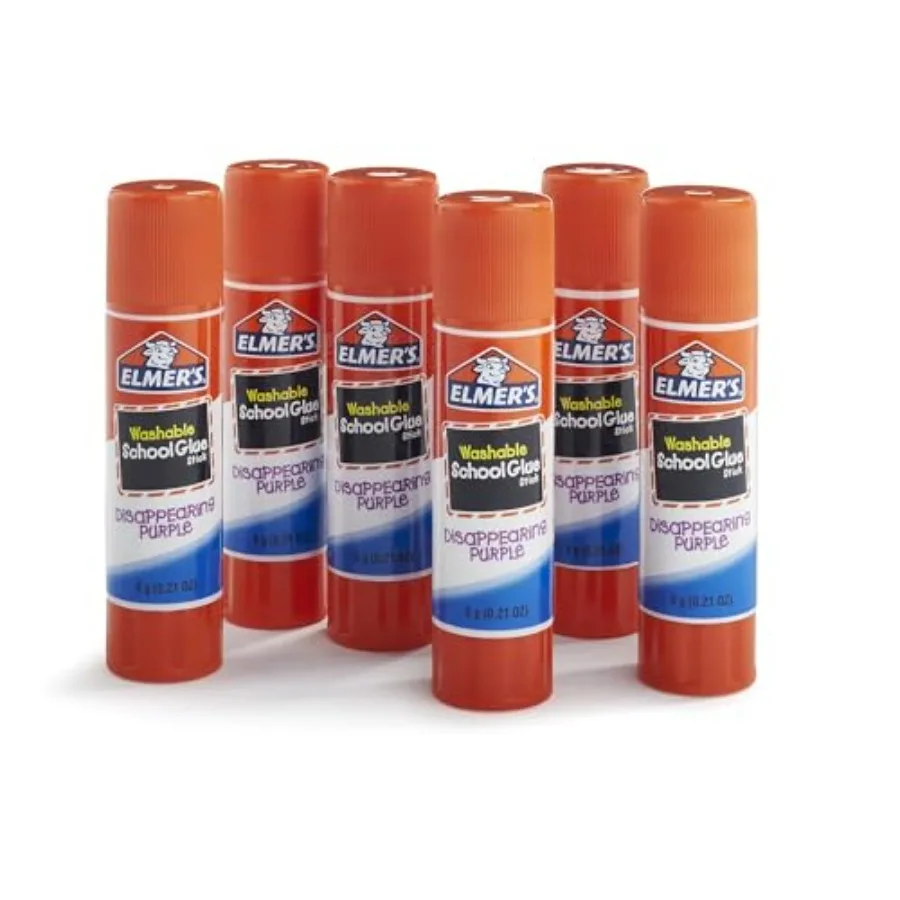 Elmers Washable Disappearing School Glue Sticks, 0.21 Purple Glue Stick 6 Pack
Elmers Washable Disappearing School Glue Sticks, 0.21 Purple Glue Stick 6 Pack