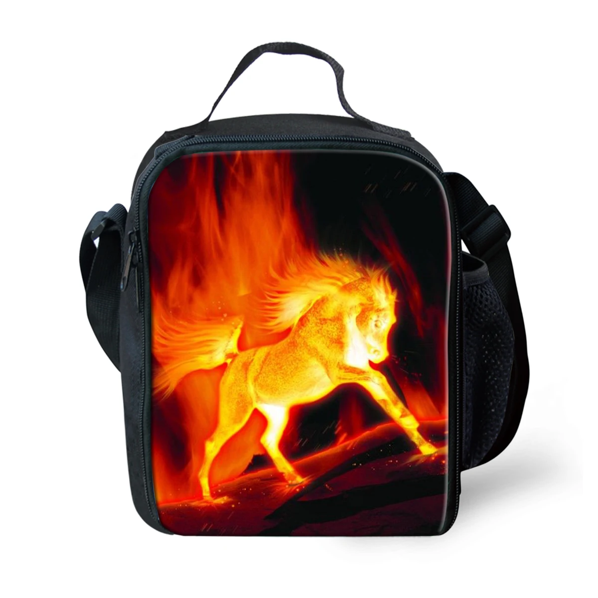 Creative Crossbody Fire Crazy Horse Lunchbox Thermal insulation Food Lunch Bag 3D Printed Picnic Insulated Handbags Ice Bags
Creative Crossbody Fire Crazy Horse Lunchbox Thermal insulation Food Lunch Bag 3D Printed Picnic Insulated Handbags Ice Bags