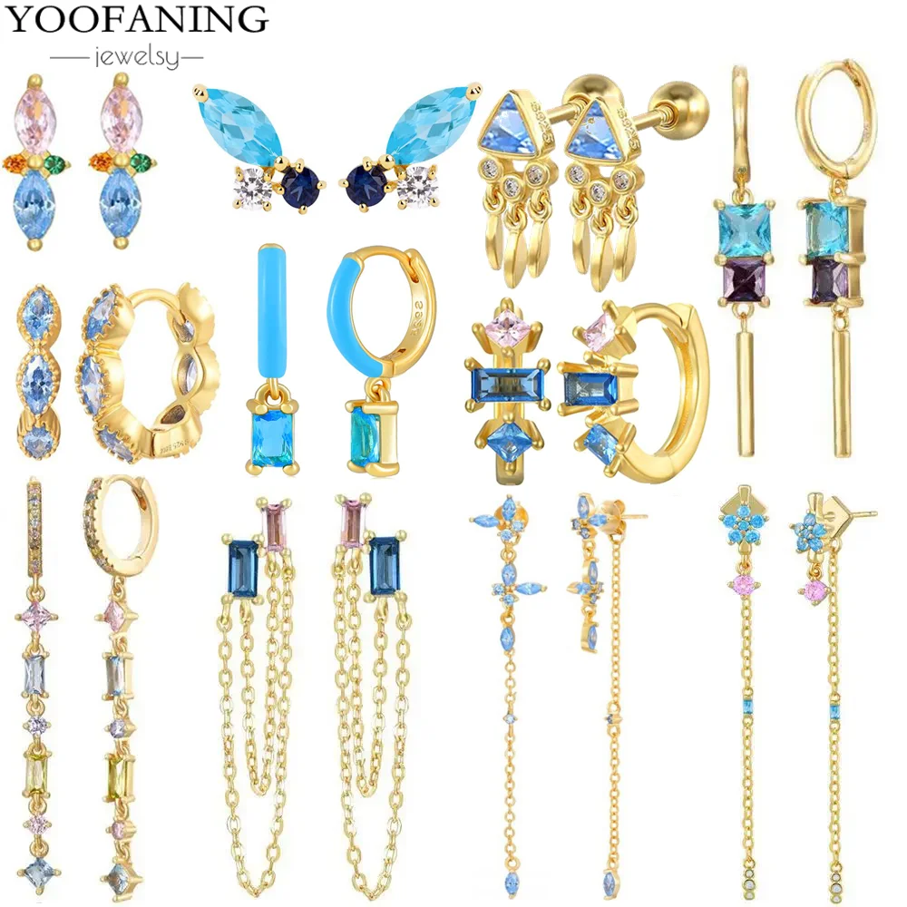 925 Silver Ear Needle Premium Blue Buckle Earrings for Women Exquisite Flower Tassel Crystal Perforated Earrings Party Jewelry
925 Silver Ear Needle Premium Blue Buckle Earrings for Women Exquisite Flower Tassel Crystal Perforated Earrings Party Jewelry