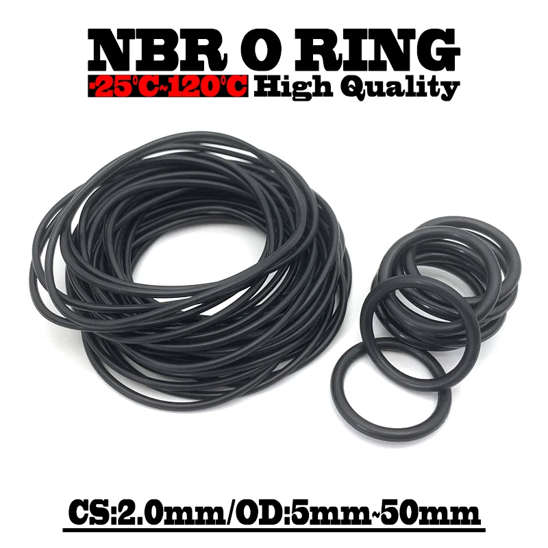 CS 2mm OD 5mm~50mm NBR Nitrile Rubber O-Rings for Automotive Fuel Systems, Oil Seals, Pump & Valve Sealing, Resists Wear & Oil
CS 2mm OD 5mm~50mm NBR Nitrile Rubber O-Rings for Automotive Fuel Systems, Oil Seals, Pump & Valve Sealing, Resists Wear & Oil
