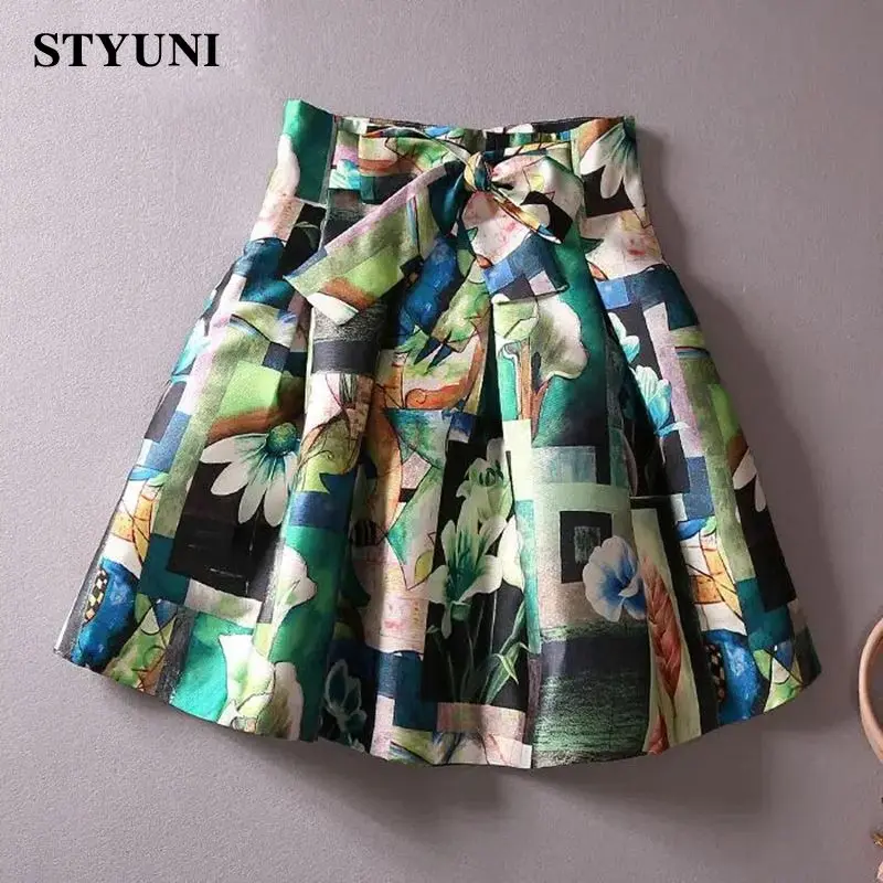 Green Print Prairie Chic High Waist Lace up A-line Women's Skirt Korean Fashion Above Knee Skirts For Women 2024 Spring Summer
Green Print Prairie Chic High Waist Lace up A-line Women's Skirt Korean Fashion Above Knee Skirts For Women 2024 Spring Summer