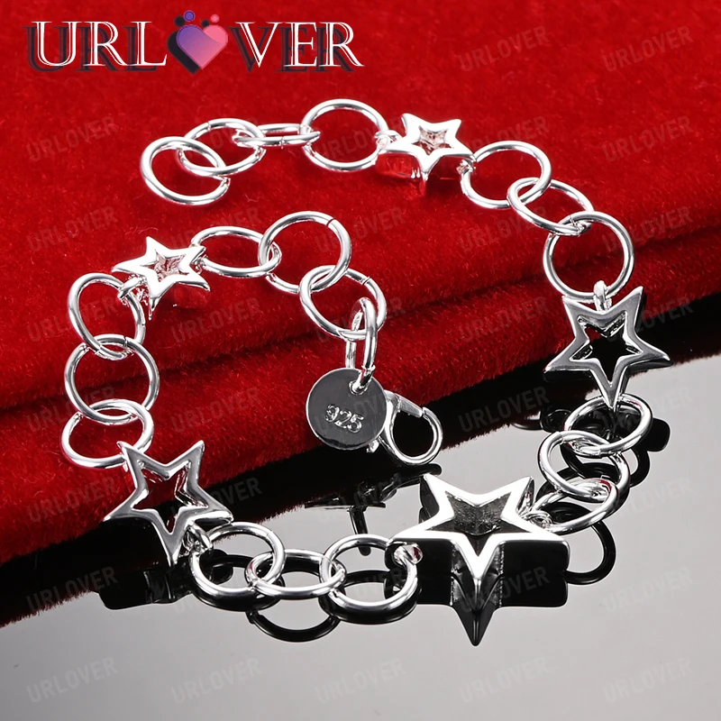 Smooth Star Hand Chain 925 Sterling Silver Bracelets Woman'S Charm Wedding Accessories Birthday Party Gift Fashion Fine Jewelry
Smooth Star Hand Chain 925 Sterling Silver Bracelets Woman'S Charm Wedding Accessories Birthday Party Gift Fashion Fine Jewelry
