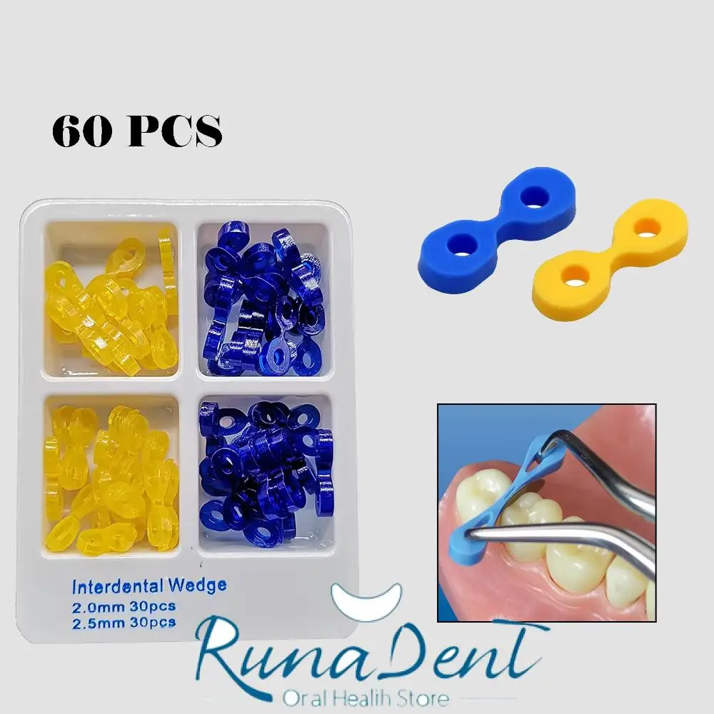 60Pcs Dental Elastic Fixing Wedges Matrix Matrices Dam Tooth Separator Rubber Wedges Dental Tool
60Pcs Dental Elastic Fixing Wedges Matrix Matrices Dam Tooth Separator Rubber Wedges Dental Tool