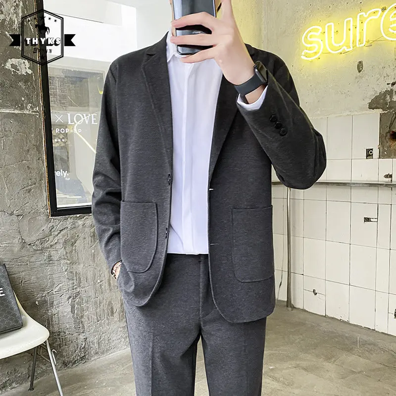 Woolen Suit Jacket Men's Autumn and Winter Korean Fashion Thick Coat Casual Harajuku Boy Blazer Single Breasted Jackets New Tops
Woolen Suit Jacket Men's Autumn and Winter Korean Fashion Thick Coat Casual Harajuku Boy Blazer Single Breasted Jackets New Tops