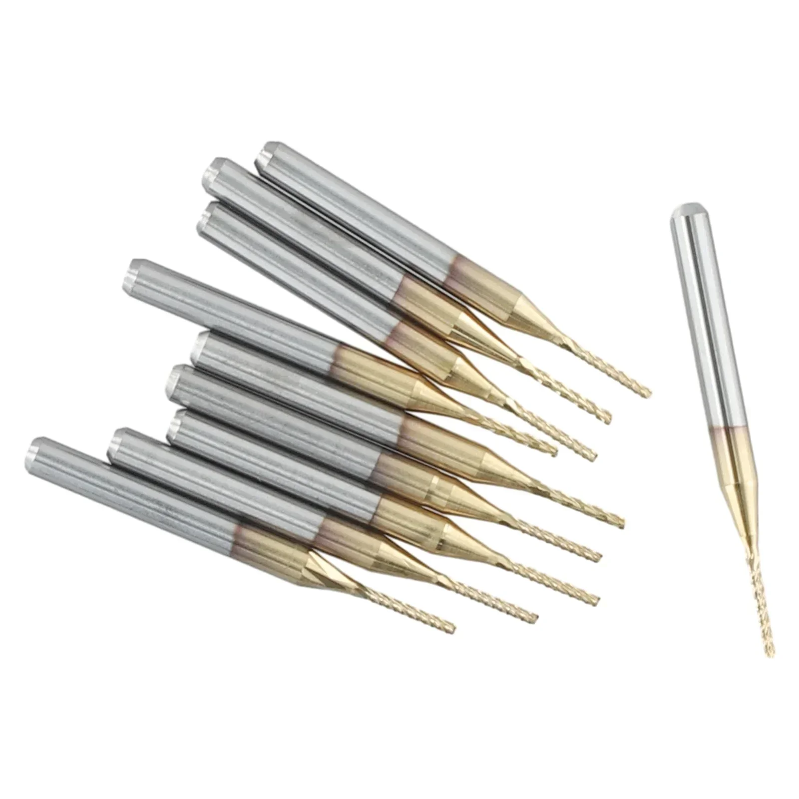 PCB Machine Milling Cutter Drill Bit Engraving Router Bits Titanium Coat 10pcs Carbide End Mill For Glass Fiber
PCB Machine Milling Cutter Drill Bit Engraving Router Bits Titanium Coat 10pcs Carbide End Mill For Glass Fiber