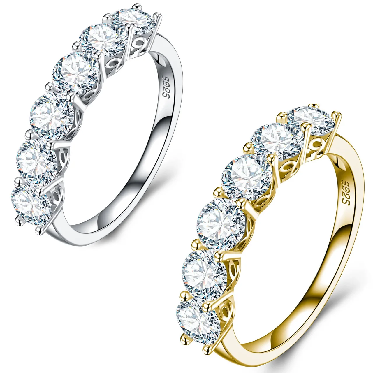 CEICI 4.25MM Round Full Moissanite Wedding Rings S925 Silver 18K Gold Plated for Women Engagement Party Fine Jewelry Gift
CEICI 4.25MM Round Full Moissanite Wedding Rings S925 Silver 18K Gold Plated for Women Engagement Party Fine Jewelry Gift