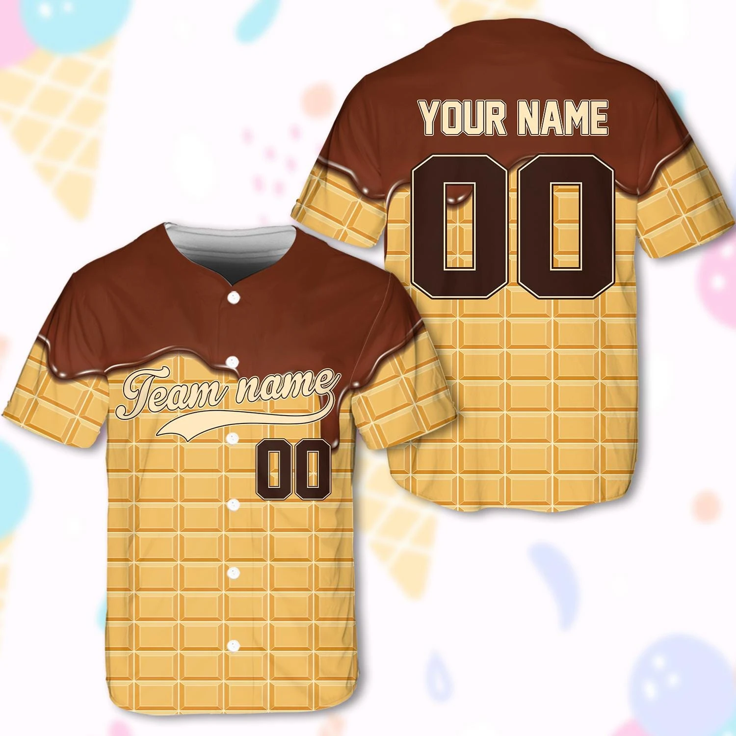 Hot Chocolate Pattern Baseball Jersey Personalized Sports Shirt Custom Name Number Birthday Gift Vacation Beach Wear
Hot Chocolate Pattern Baseball Jersey Personalized Sports Shirt Custom Name Number Birthday Gift Vacation Beach Wear