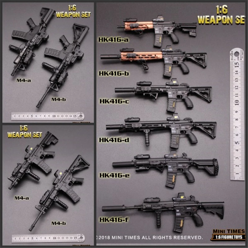1/6 Scale Mini HK416 Series M4 Series Rifle Gun Model Toys for 12" Action Figure Accessories Collections DIY
1/6 Scale Mini HK416 Series M4 Series Rifle Gun Model Toys for 12" Action Figure Accessories Collections DIY