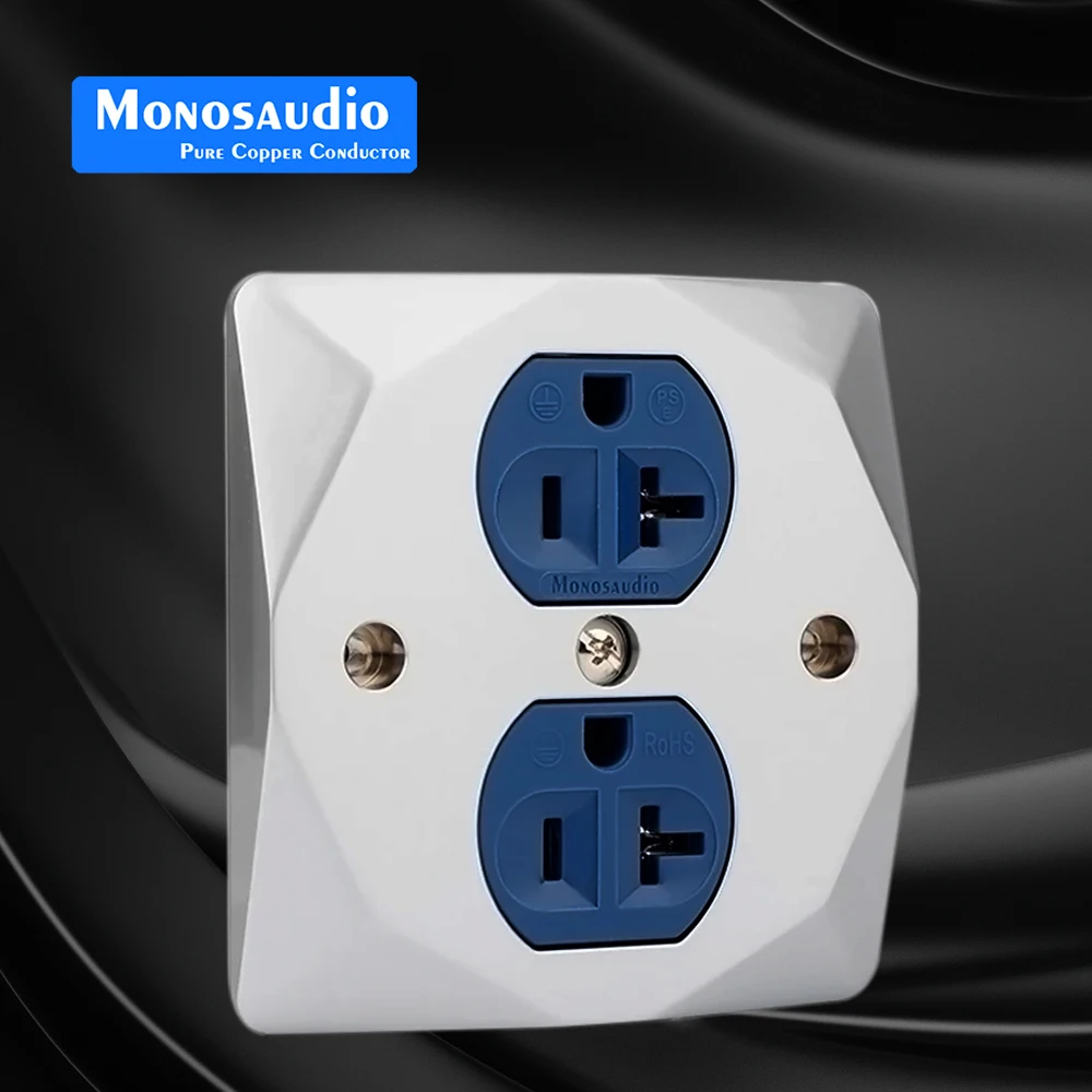 Monosaudio P86DP1G/R Pure Red Copper US Wall Gold/Rhodium Plated Socket 20A 125V AC US AC Power Receptacle Wall Outlet Copper
Monosaudio P86DP1G/R Pure Red Copper US Wall Gold/Rhodium Plated Socket 20A 125V AC US AC Power Receptacle Wall Outlet Copper