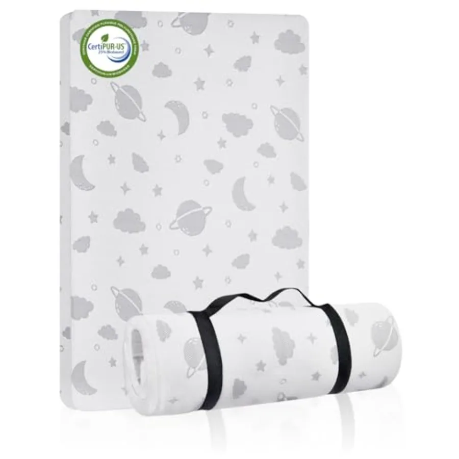 Pack and Play Mattress 38"x26"x1.5", Portable Mattress for Playpen, Pack N Play Mattress Topper, Soft Breathable and Waterproof
Pack and Play Mattress 38"x26"x1.5", Portable Mattress for Playpen, Pack N Play Mattress Topper, Soft Breathable and Waterproof