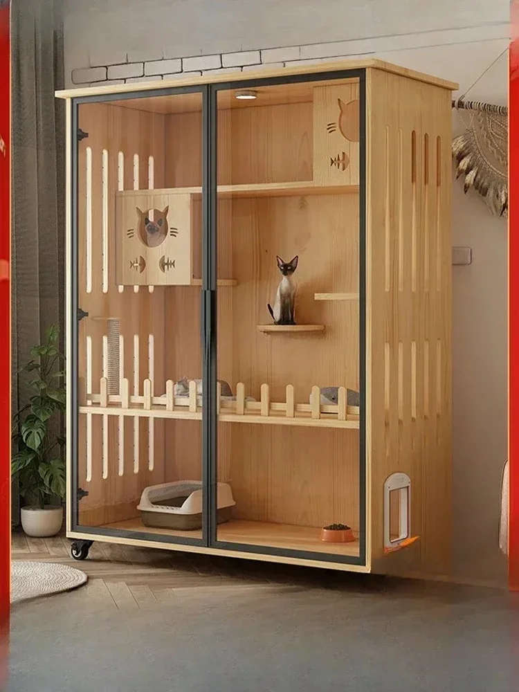 AAFG44Solid Wood Small Cat Villa Luxury Panoramic Cat Nest Home Indoor Two-Layer Cat Cabinet
AAFG44Solid Wood Small Cat Villa Luxury Panoramic Cat Nest Home Indoor Two-Layer Cat Cabinet
