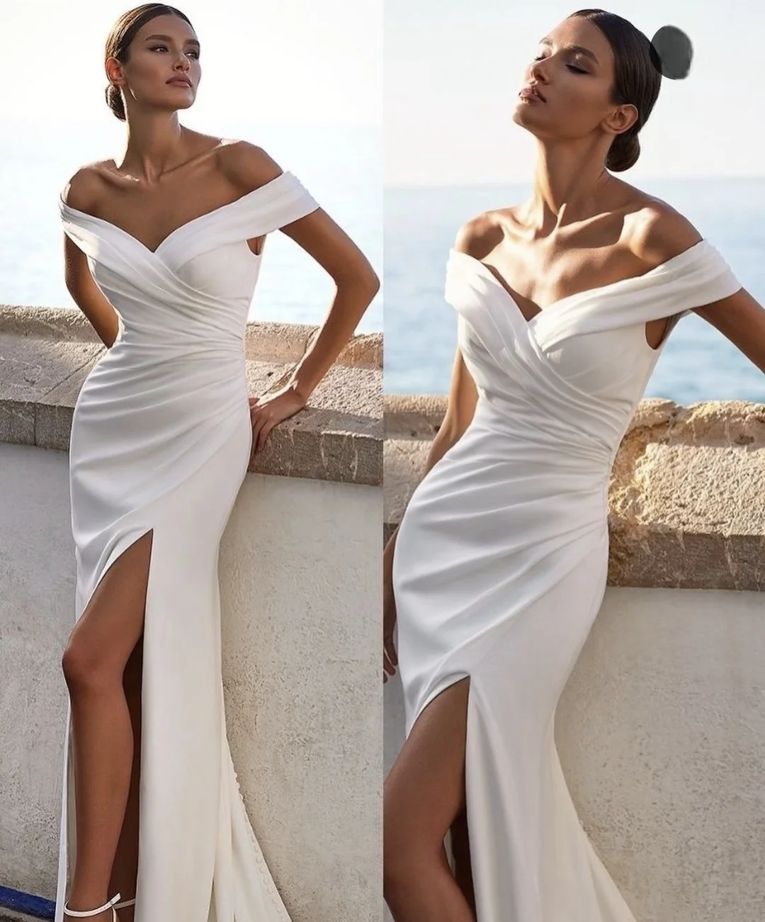 Custom Made To Measures Charming Mermaid Side Slit Off The Shoulder Soft Satin Floor Length Zipper Back 2025 Court Train Elegant
Custom Made To Measures Charming Mermaid Side Slit Off The Shoulder Soft Satin Floor Length Zipper Back 2025 Court Train Elegant