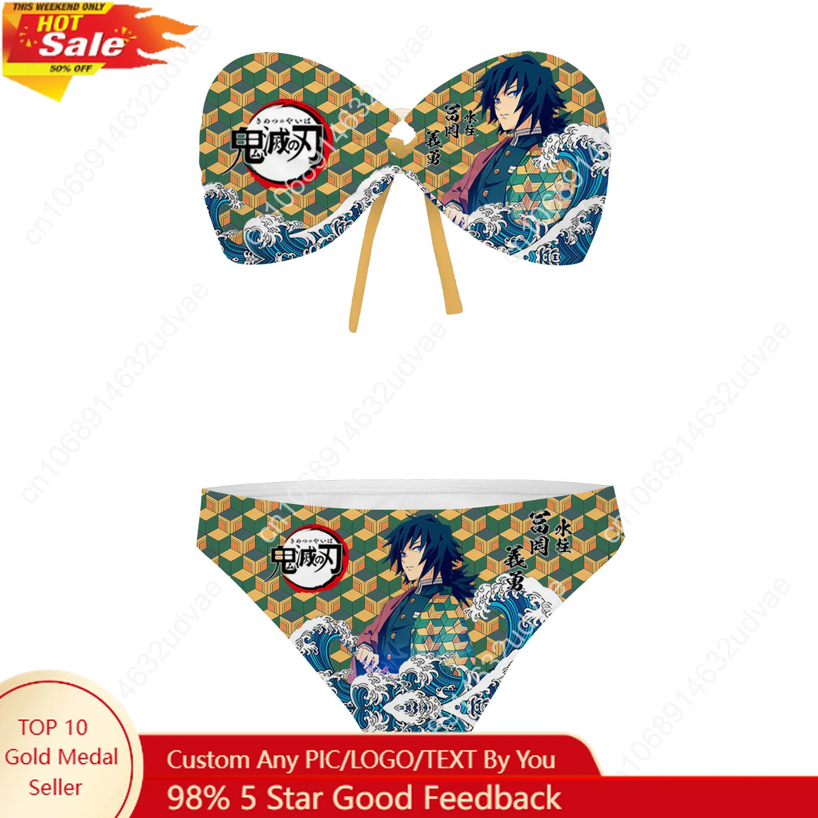 Giyu Tomioka Strapless Swimsuit Womens Bathing Suits Demon Slayer Personalized Fashion Swimwear Bikini Customize Beachwear
Giyu Tomioka Strapless Swimsuit Womens Bathing Suits Demon Slayer Personalized Fashion Swimwear Bikini Customize Beachwear