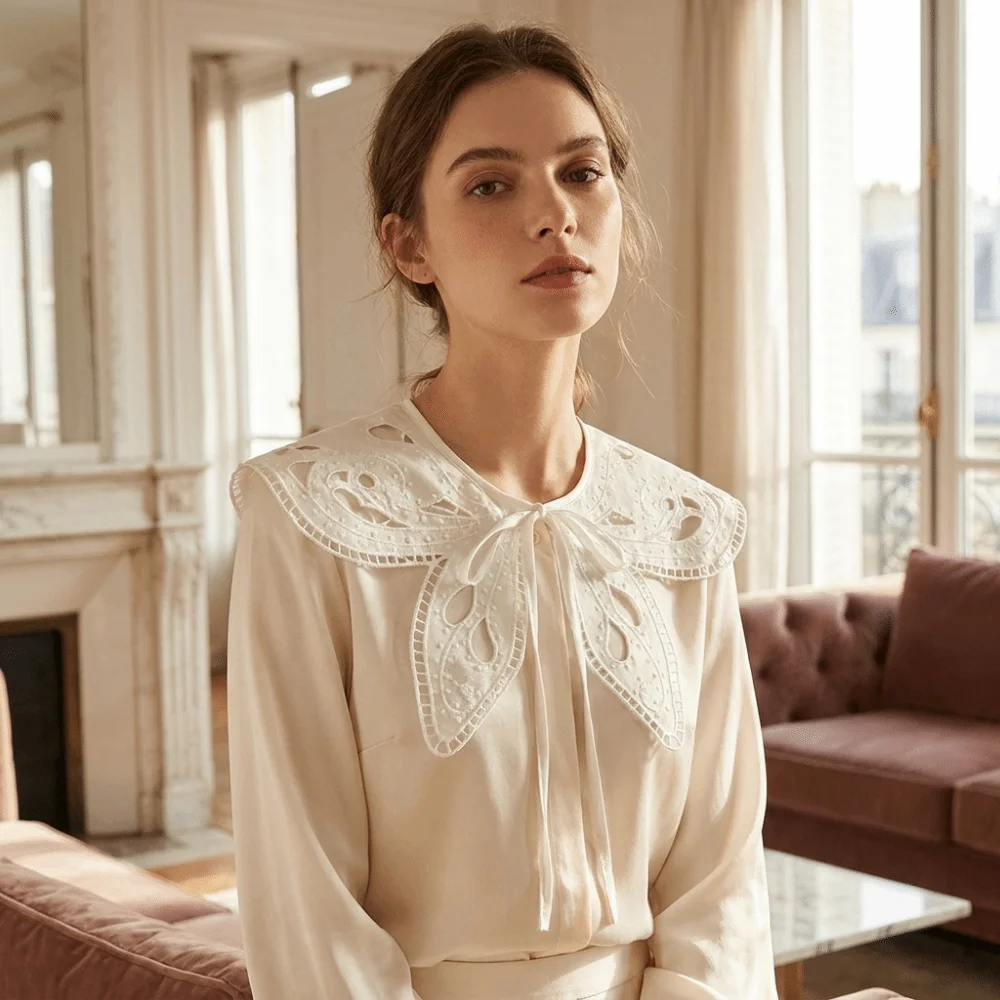 Polyester Embroidered Lace Fake Collar Hollow-Out Sweet Floral Collar Detachable Vintage Style Decorative Fake Collar Dresses
Polyester Embroidered Lace Fake Collar Hollow-Out Sweet Floral Collar Detachable Vintage Style Decorative Fake Collar Dresses