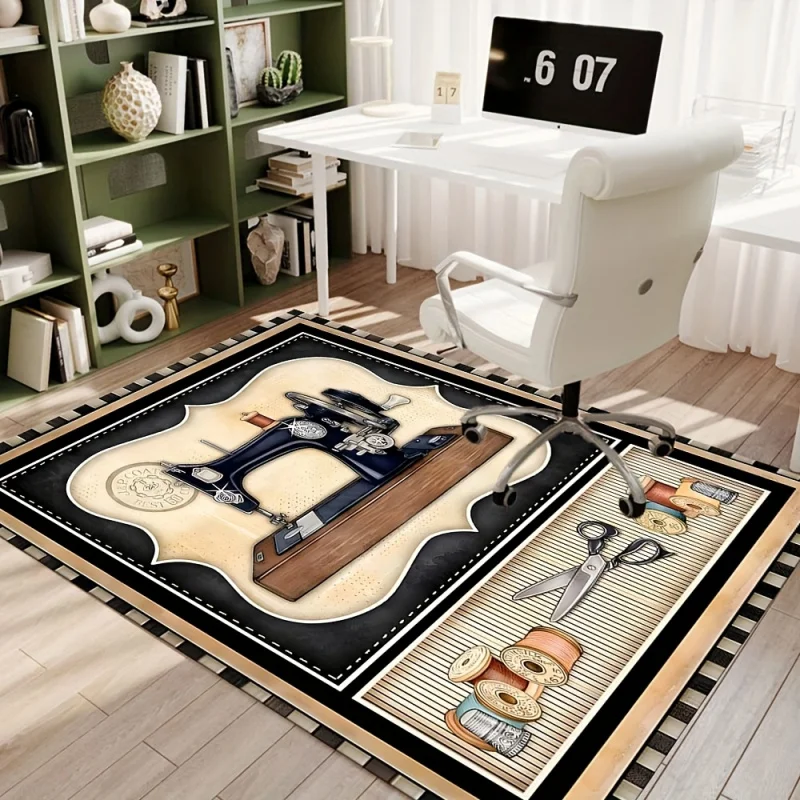Коврик VIKAMA с узором в стиле винтажной швейной машины, грязеотталкивающий и нескользящий, для гостиной, под диван, для кабинета и офиса, домашний декор
Коврик VIKAMA с узором в стиле винтажной швейной машины, грязеотталкивающий и нескользящий, для гостиной, под диван, для кабинета и офиса, домашний декор