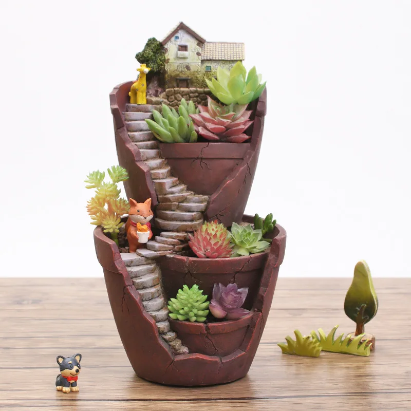 Creative Sky City Succulent Flower Pot Micro-landscape Resin Process Combination And Matching, Sundries Storage Tabletop Decor
Creative Sky City Succulent Flower Pot Micro-landscape Resin Process Combination And Matching, Sundries Storage Tabletop Decor