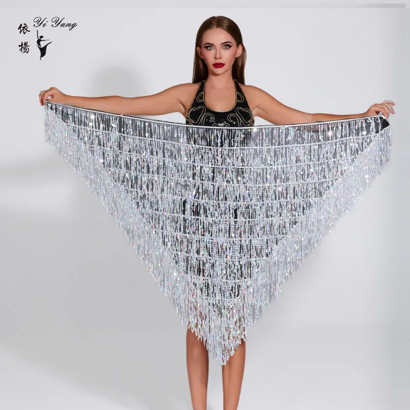 Adult Belly Dance Hip Scarf Tassel Long Triangle Black Silver Golf Skirt Lesson Wear Women Latin Stage Performance Wear 2025
Adult Belly Dance Hip Scarf Tassel Long Triangle Black Silver Golf Skirt Lesson Wear Women Latin Stage Performance Wear 2025