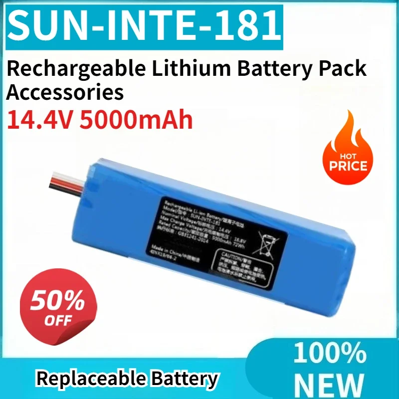 High Quality Brand-New SUN-INTE-181 14.4V 5000mAh Rechargeable Lithium Battery Pack Accessories
High Quality Brand-New SUN-INTE-181 14.4V 5000mAh Rechargeable Lithium Battery Pack Accessories