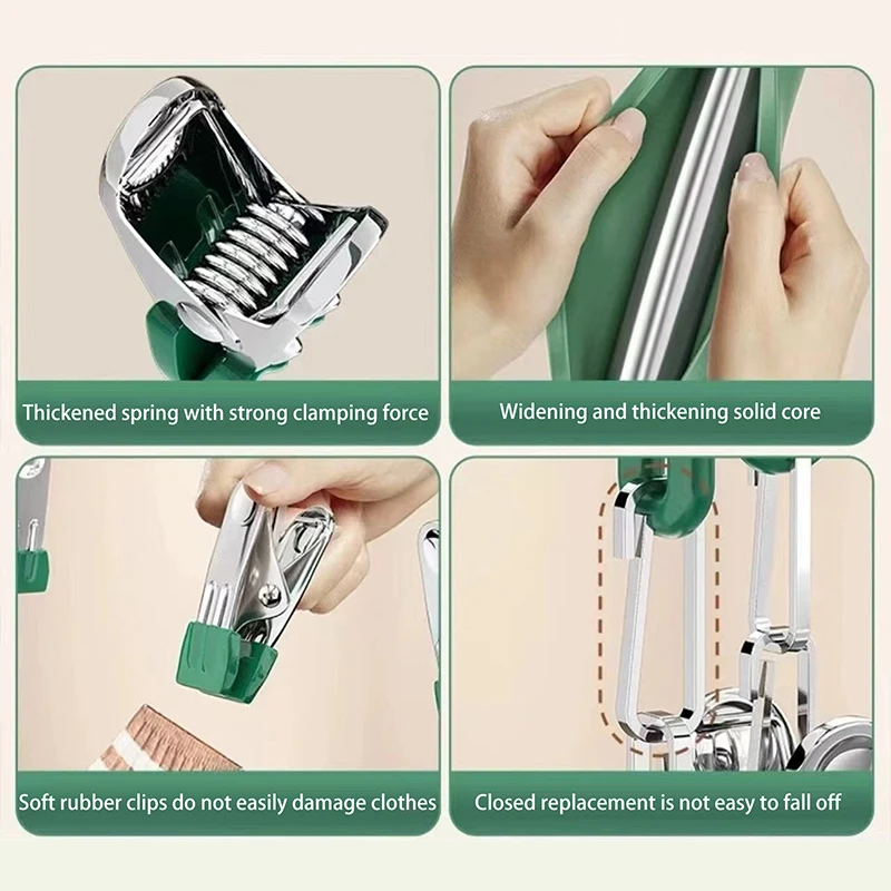 18Clip Multifunctional Household Unmarked Underwear Drying Rack Stainless Steel Sock Rack Clothes Rack Balcony Storage Racks
18Clip Multifunctional Household Unmarked Underwear Drying Rack Stainless Steel Sock Rack Clothes Rack Balcony Storage Racks