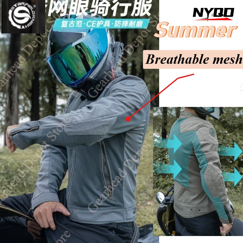 Summer Motorcycle Cycling Jackets Mesh Breathable Motorbike Riding Clothes CE Approved Protective Gear Anti Fall Racing Jacket
Summer Motorcycle Cycling Jackets Mesh Breathable Motorbike Riding Clothes CE Approved Protective Gear Anti Fall Racing Jacket