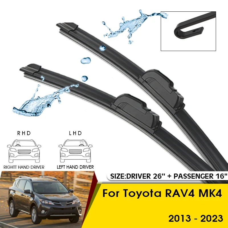 Car Wiper Blades For Toyota RAV4 MK4 2013-2023 Windshield Windscreen Front Window Blades 26"+16" Car Accessories
Car Wiper Blades For Toyota RAV4 MK4 2013-2023 Windshield Windscreen Front Window Blades 26"+16" Car Accessories