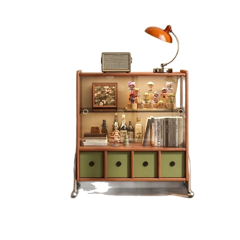French retro medieval small apartment living room movable solid wood side cabinet storage figure cabinet
French retro medieval small apartment living room movable solid wood side cabinet storage figure cabinet