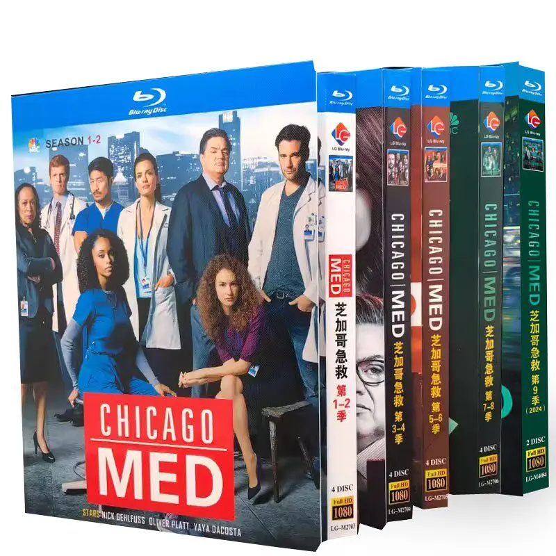 BD Blu-ray High-Definition US TV Series Chicago Med Seasons 1–10 21-Disc Box Set
BD Blu-ray High-Definition US TV Series Chicago Med Seasons 1–10 21-Disc Box Set