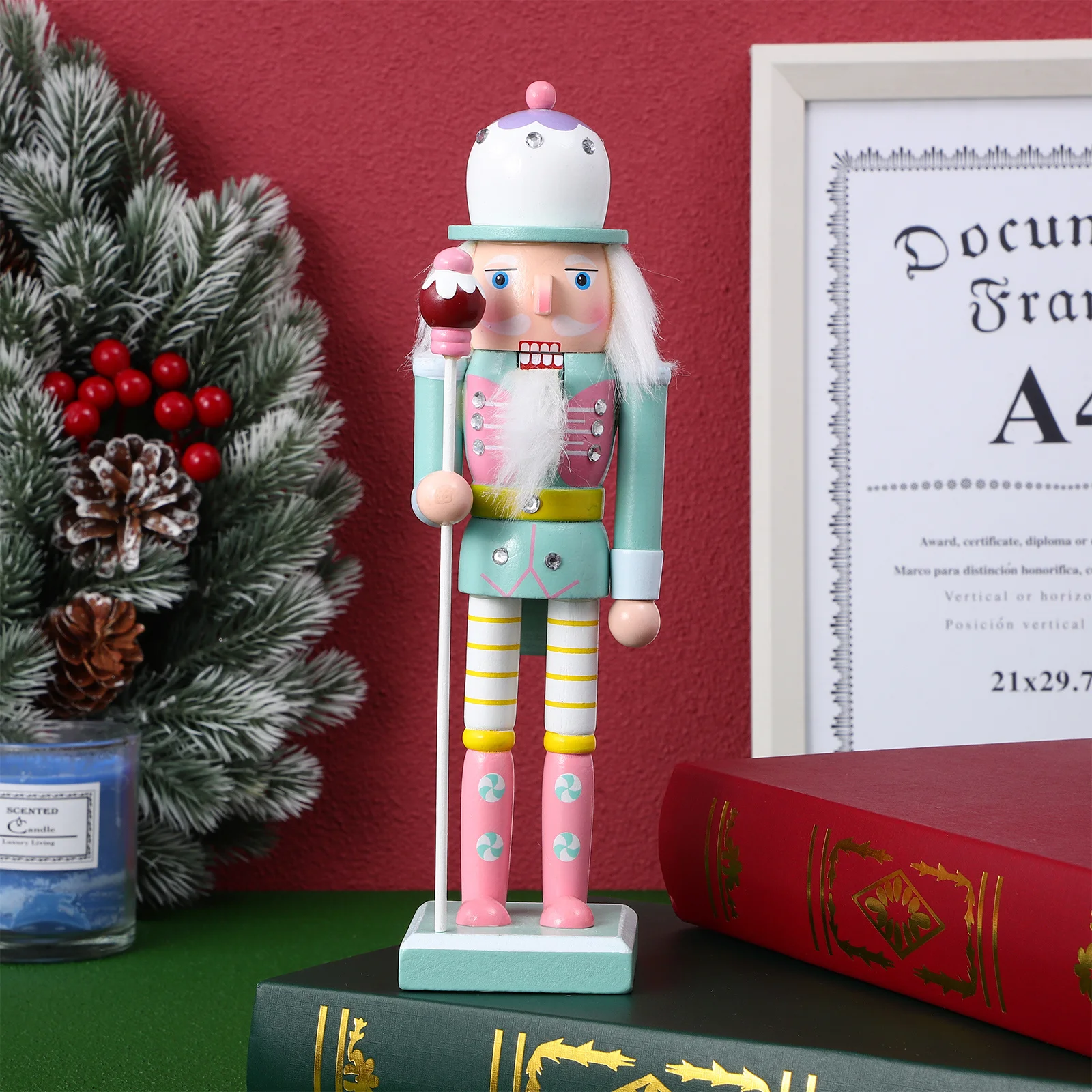 Wooden Nutcracker Figure Classic Christmas Decoration Small Holiday Ornament for Tabletop Office Desk Decor Festive Gift
Wooden Nutcracker Figure Classic Christmas Decoration Small Holiday Ornament for Tabletop Office Desk Decor Festive Gift