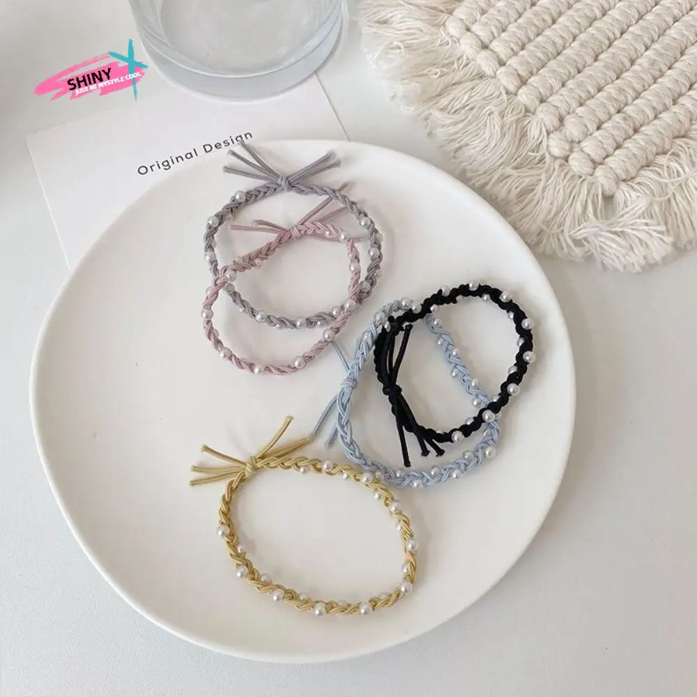 Ponytail Holder Handmade Scrunchy Korean Style Hair Loop Hair Styling Accessory Women Pearl Hair Rope Woven Rubber Band
Ponytail Holder Handmade Scrunchy Korean Style Hair Loop Hair Styling Accessory Women Pearl Hair Rope Woven Rubber Band