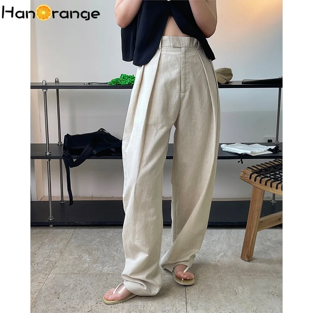 HanOrange 2026 Summer Fashion Linen High Waist Wide Leg Pants Women Loose Profile Dry Breathable Trousers Female Vintage Clothes
HanOrange 2026 Summer Fashion Linen High Waist Wide Leg Pants Women Loose Profile Dry Breathable Trousers Female Vintage Clothes