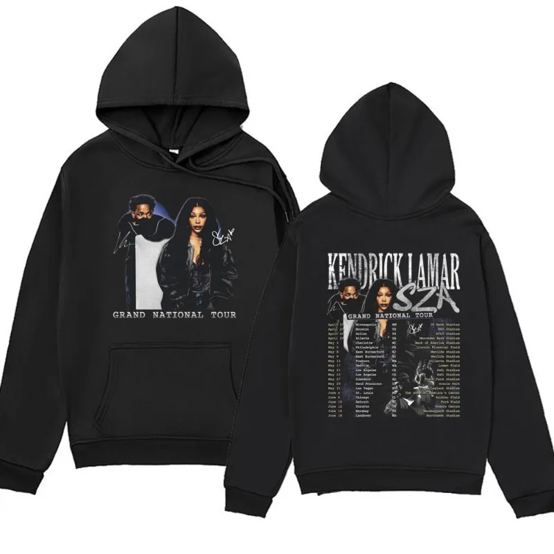 Rapper Kendrick Lamar Sza Printed Hoodies Men's Grand National Tour 2025 Fashion New Sweatshirts Male Oversized Fleece Pullover
Rapper Kendrick Lamar Sza Printed Hoodies Men's Grand National Tour 2025 Fashion New Sweatshirts Male Oversized Fleece Pullover