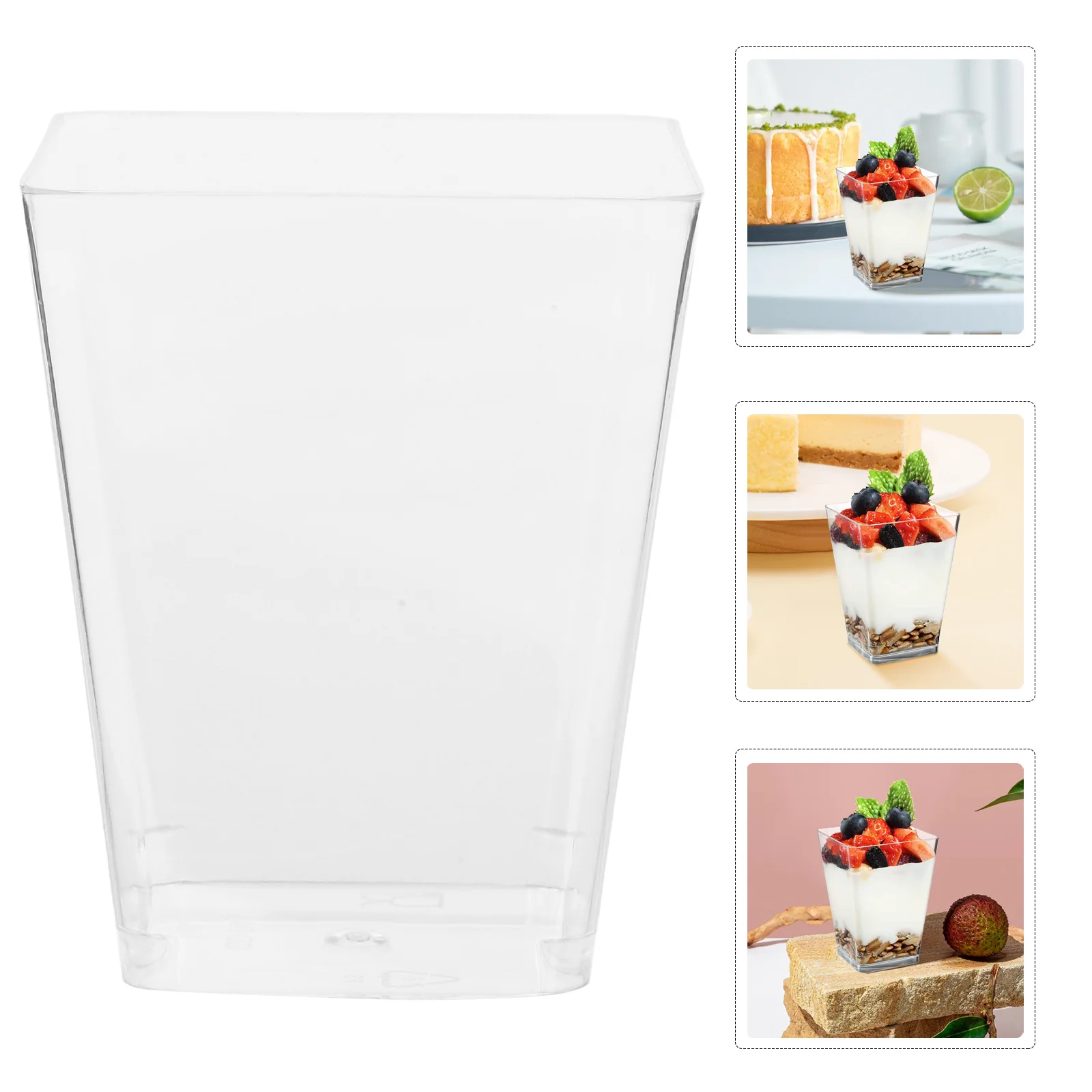 50Pcs Clear Dessert Cups Delicate Portable Mousse Pudding Cake Party Transparent Dessert Accessory Pudding Cups
50Pcs Clear Dessert Cups Delicate Portable Mousse Pudding Cake Party Transparent Dessert Accessory Pudding Cups