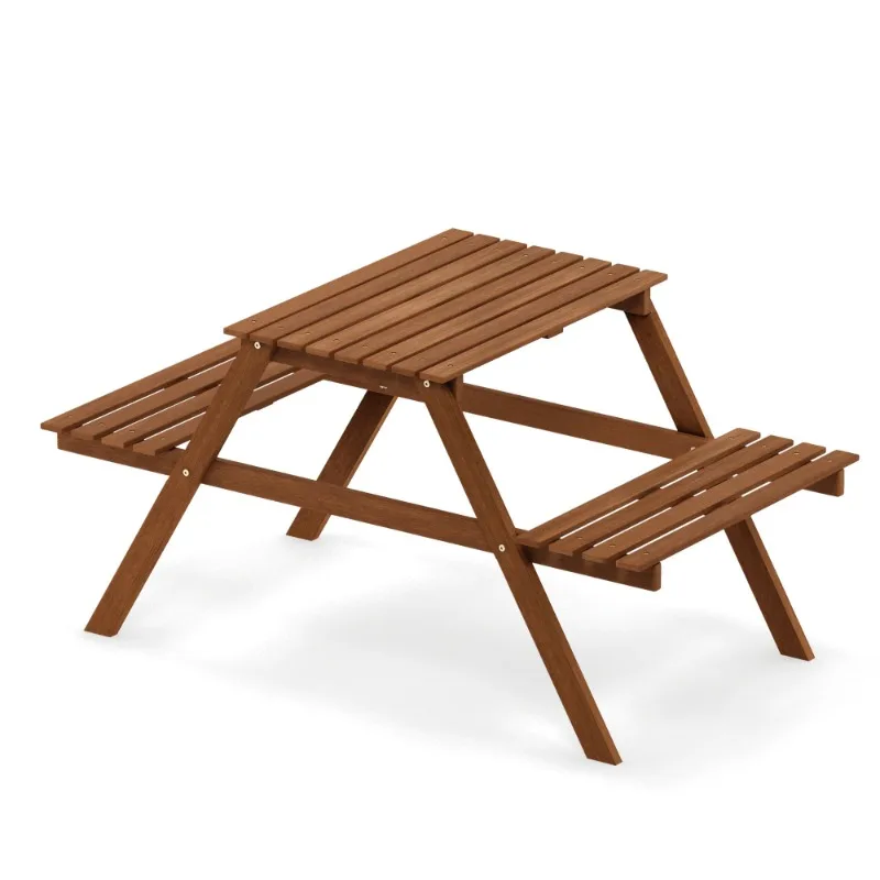 Tioman Hardwood Kids Picnic Table and Chair Set in Teak Oil 
Tioman Hardwood Kids Picnic Table and Chair Set in Teak Oil