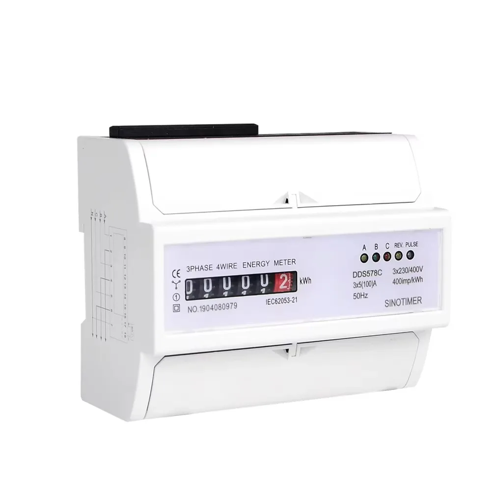 Medidor energía analógico trifásico, contador consumo energía, medición electricidad, montaje en Riel DIN, 100A, 380V, CA, 4
Medidor energía analógico trifásico, contador consumo energía, medición electricidad, montaje en Riel DIN, 100A, 380V, CA, 4
