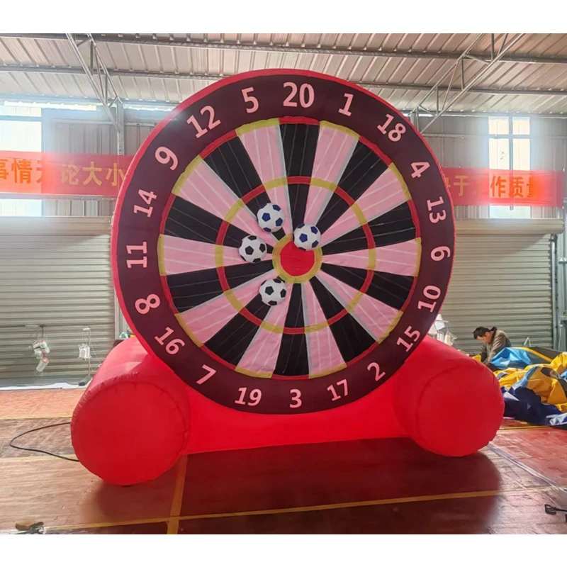 Factory Price Team Building Fun Games Oxford Cloth Red Inflatable Football Dart Outdoor Inflatable Soccer Dart Game for Kids
Factory Price Team Building Fun Games Oxford Cloth Red Inflatable Football Dart Outdoor Inflatable Soccer Dart Game for Kids