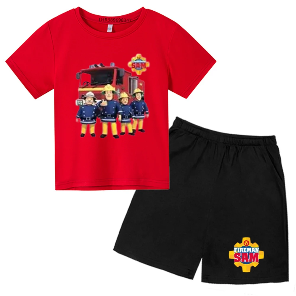 Firefighter cartoon Children's red TShirts Girls Boys Set Cotton little girl Round Neck Short Sleeve Kids T-shirt Summer Clothes
Firefighter cartoon Children's red TShirts Girls Boys Set Cotton little girl Round Neck Short Sleeve Kids T-shirt Summer Clothes