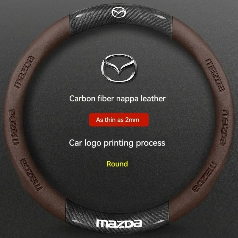 38CM Carbon Fiber Leather Steering Wheel Cover For Mazda 2 3 CX5 CX30 CX8 CX3 Mazda2 6 5 CX9 BT50 Car Accessories
38CM Carbon Fiber Leather Steering Wheel Cover For Mazda 2 3 CX5 CX30 CX8 CX3 Mazda2 6 5 CX9 BT50 Car Accessories