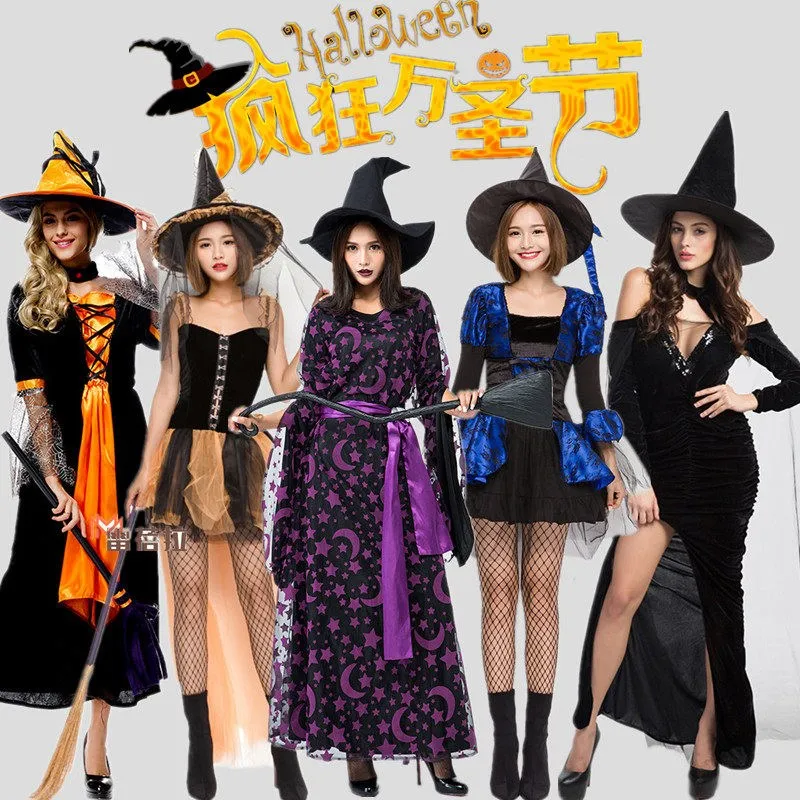 Sexy Witch Princess Dress Halloween Costume Adult Elegant Magic Witch Dress Cosplay Women's Traditional Ethnic Stage Costume
Sexy Witch Princess Dress Halloween Costume Adult Elegant Magic Witch Dress Cosplay Women's Traditional Ethnic Stage Costume
