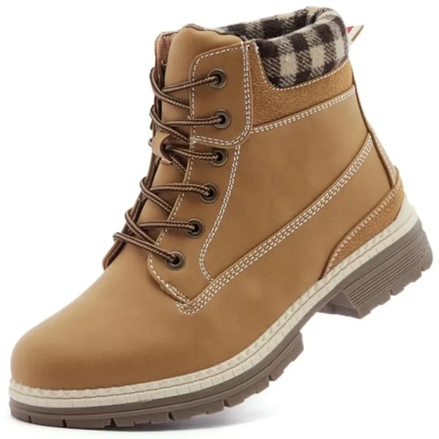 COTTIMO Snow Hiking Winter Boots for Women - Casual Brown Combat Work Boot - Non-slip Fur-Lined Ankle Boots - Fashion Boots Wat
COTTIMO Snow Hiking Winter Boots for Women - Casual Brown Combat Work Boot - Non-slip Fur-Lined Ankle Boots - Fashion Boots Wat