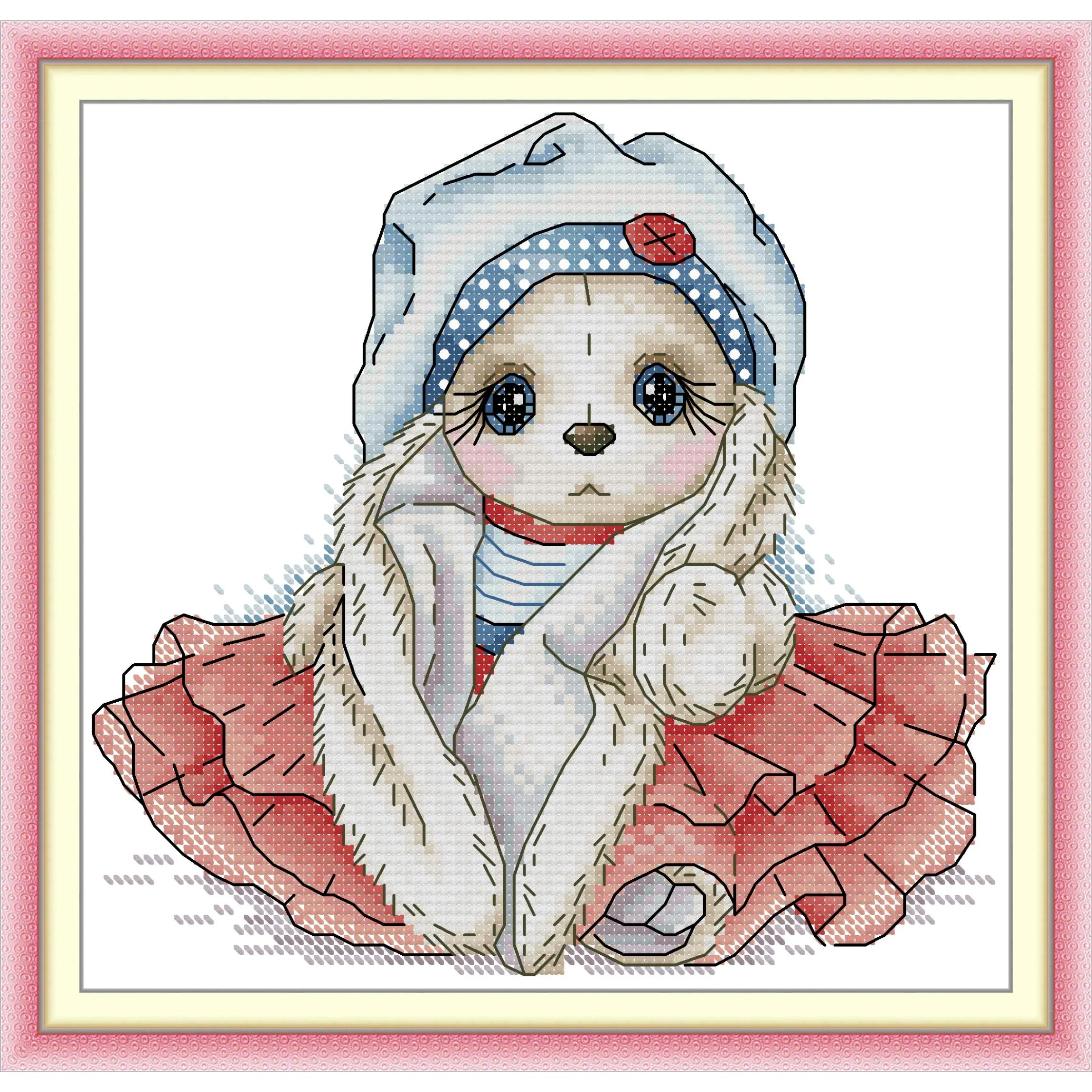 Joy Sunday Pre-printed Cross Stitch Kit Easy Pattern Aida Stamped Fabric Embroidery Set-Sailor Rabbit
Joy Sunday Pre-printed Cross Stitch Kit Easy Pattern Aida Stamped Fabric Embroidery Set-Sailor Rabbit