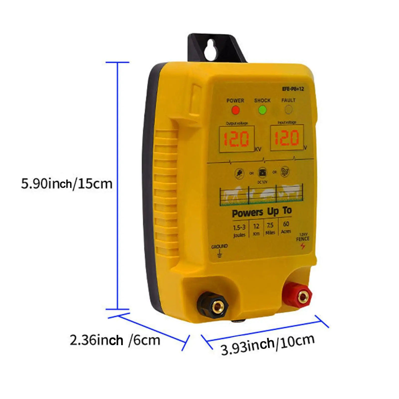 Livestock Fence Energizer Controller Weatherproof ABS Material High Voltage Display for Farm Animal Protection
Livestock Fence Energizer Controller Weatherproof ABS Material High Voltage Display for Farm Animal Protection