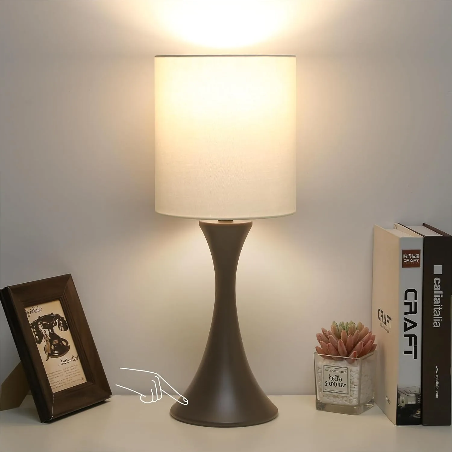 3 Way Touch Control Table Lamp, Modern Dimmable Nightstand Lamp with Beige Shade, Small Desk Lamp for Living Room, 9W LED Bulb
3 Way Touch Control Table Lamp, Modern Dimmable Nightstand Lamp with Beige Shade, Small Desk Lamp for Living Room, 9W LED Bulb