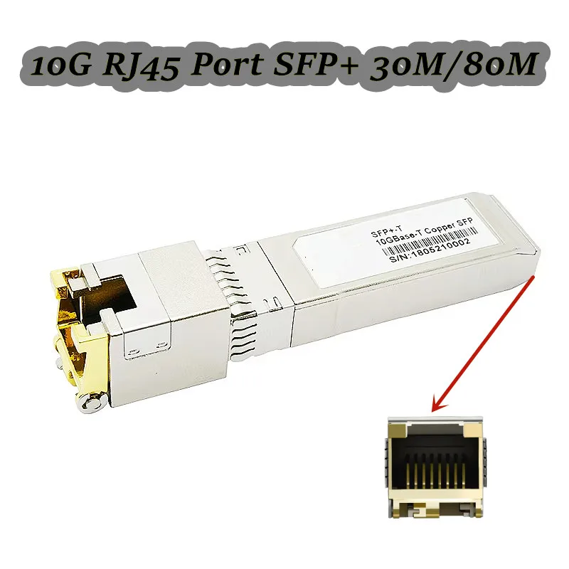 10G RJ45 медный модуль приемопередатчика SFP + 30 м/80 м порт RJ45 10GBase-T, совместимый с оптоволоконным коммутатором Cisco/Mikrotik Ethernet
10G RJ45 медный модуль приемопередатчика SFP + 30 м/80 м порт RJ45 10GBase-T, совместимый с оптоволоконным коммутатором Cisco/Mikrotik Ethernet