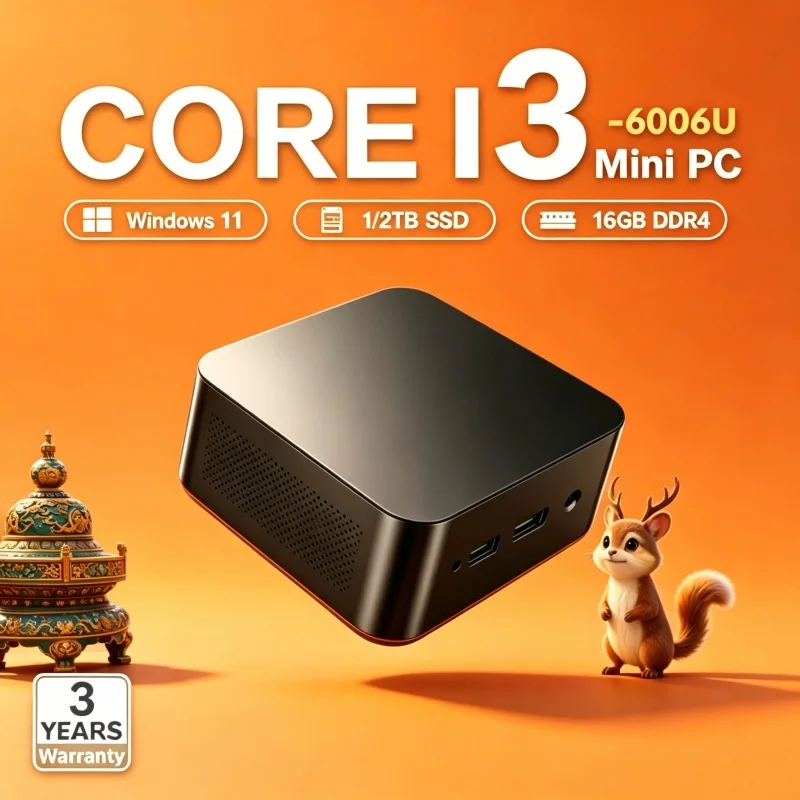 Slimline MINI PC with Windows 11 pro Core I3 6006U 1TB SSD 16GB RAM WIFI 6 BT5.2 4K HD for Gaming And Home Use 2026 Model
Slimline MINI PC with Windows 11 pro Core I3 6006U 1TB SSD 16GB RAM WIFI 6 BT5.2 4K HD for Gaming And Home Use 2026 Model