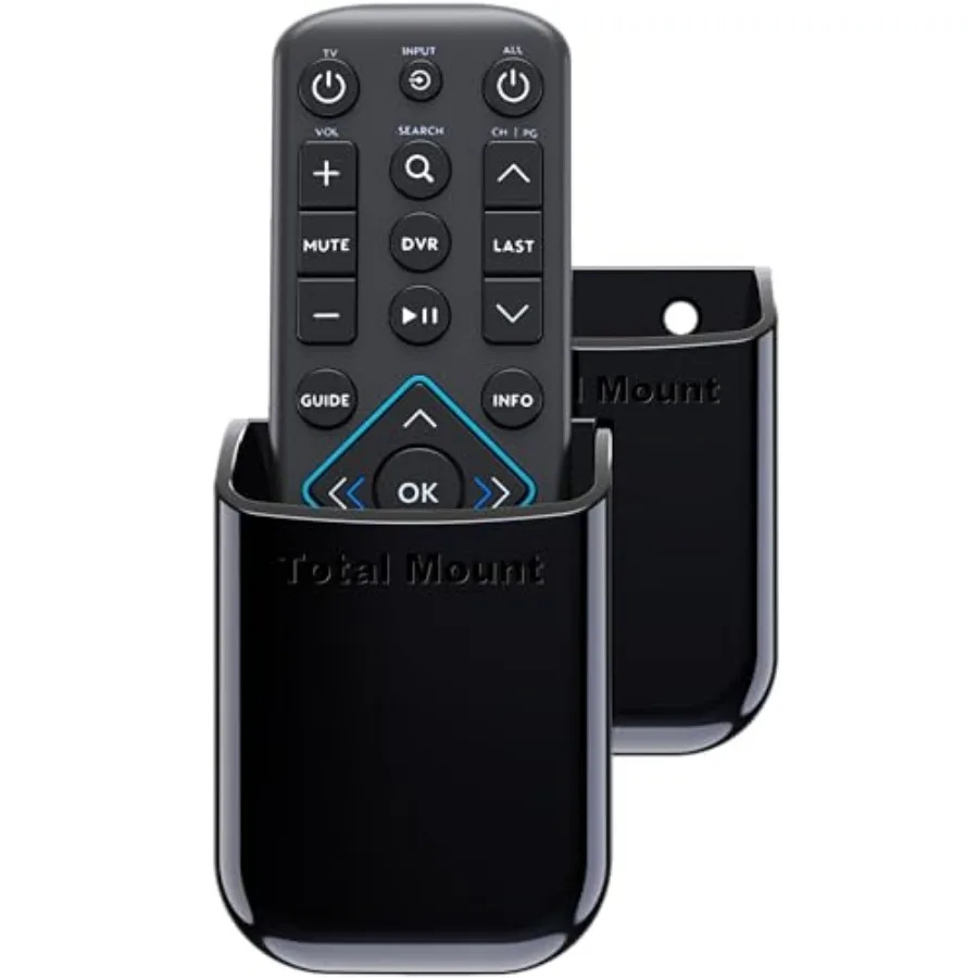 Universal Remote Control Holders 2 Pack Attach to Wall or Back of TV Compatible with All TV Remotes (Premium Black Medium)
Universal Remote Control Holders 2 Pack Attach to Wall or Back of TV Compatible with All TV Remotes (Premium Black Medium)