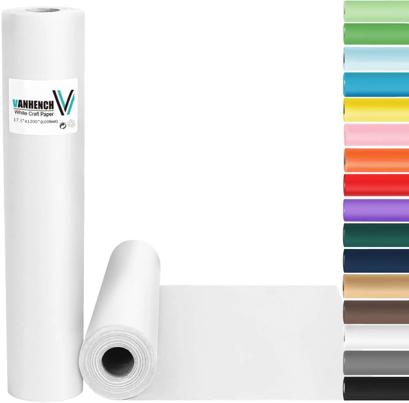 White Kraft Paper Roll 17.5"x1200' for Drawing Painting Gift Wrap Bulletin Board Easel Floor Covering
White Kraft Paper Roll 17.5"x1200' for Drawing Painting Gift Wrap Bulletin Board Easel Floor Covering