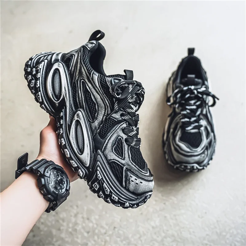 New Men's Shoes 2025 Summer Breathable Mesh Old School Sports Casual Running Thick Bottom Tire Shoes Trendy Youth Shoes
New Men's Shoes 2025 Summer Breathable Mesh Old School Sports Casual Running Thick Bottom Tire Shoes Trendy Youth Shoes