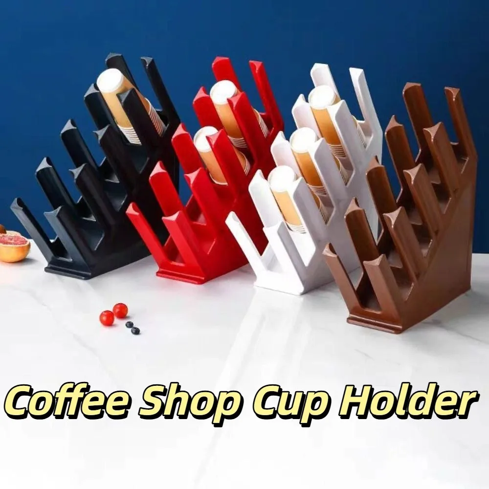 4 Layers Coffee Shop Cup Holder Plastic Storage Rack Bevel Plastic Cup Holder Stand Space-saving Multifunction Cup Divider
4 Layers Coffee Shop Cup Holder Plastic Storage Rack Bevel Plastic Cup Holder Stand Space-saving Multifunction Cup Divider