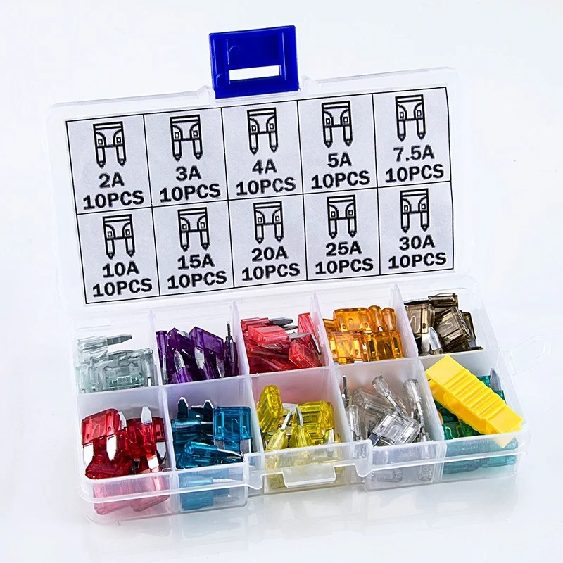 100PCS MINI Car Fuses 2A 3A 4A 5A 7.5A 10A 15A 20A 25A 30A Amp with Box Clip Assortment Auto Blade Type Fuse Set Truck
100PCS MINI Car Fuses 2A 3A 4A 5A 7.5A 10A 15A 20A 25A 30A Amp with Box Clip Assortment Auto Blade Type Fuse Set Truck