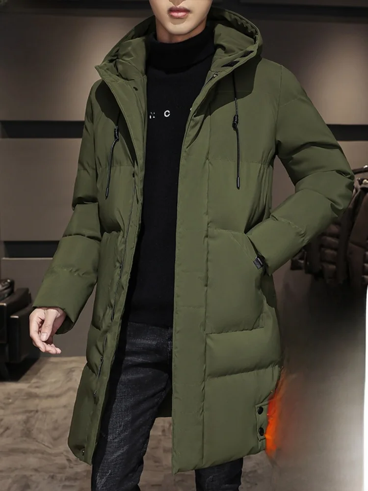 Paul Men's Winter Thiened down Cotton Jaet Sli Hooded Mid-Length Faionable Urban Casual Warm Coat for Younger Men
Paul Men's Winter Thiened down Cotton Jaet Sli Hooded Mid-Length Faionable Urban Casual Warm Coat for Younger Men